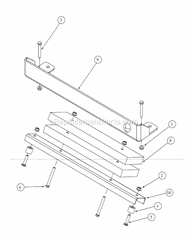 Rear Bumper Diagram and Parts List for M54-KW 53BB5DBW750 Cub Cadet Sprayer